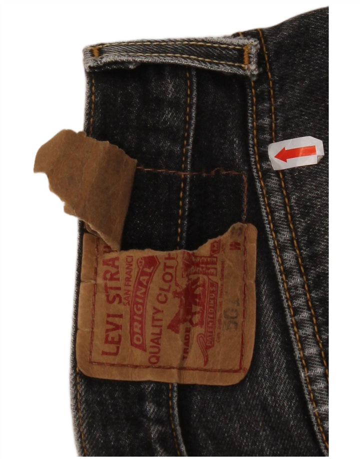 LEVI'S Herre 501 Straight Jeans W32 L32 Sort Bomuld