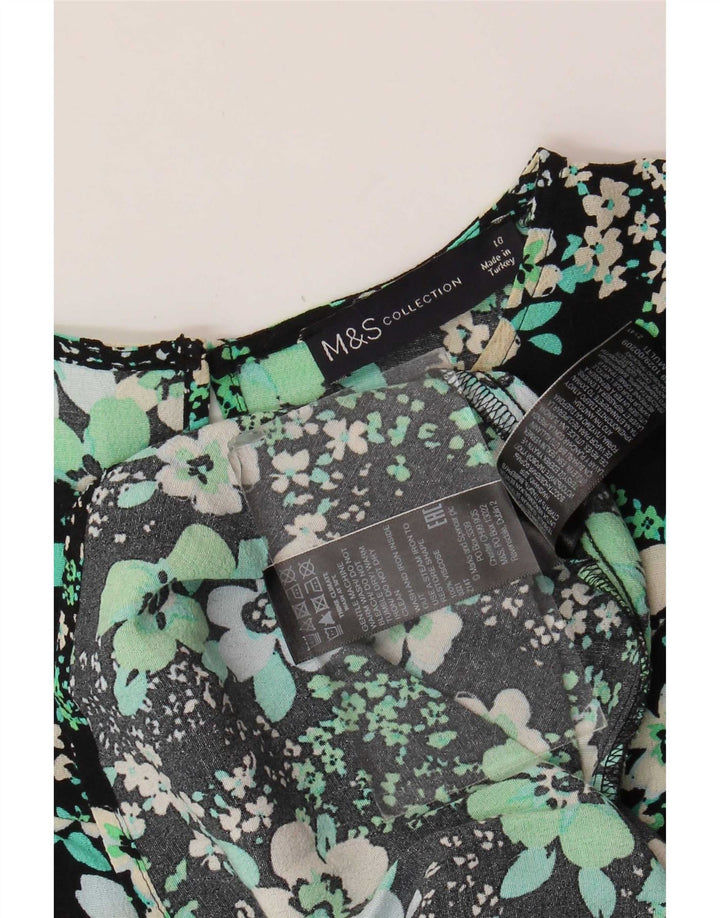 Marks & Spencer Dame Maxi Dress UK 10 Small Multicolored Floral Viscose