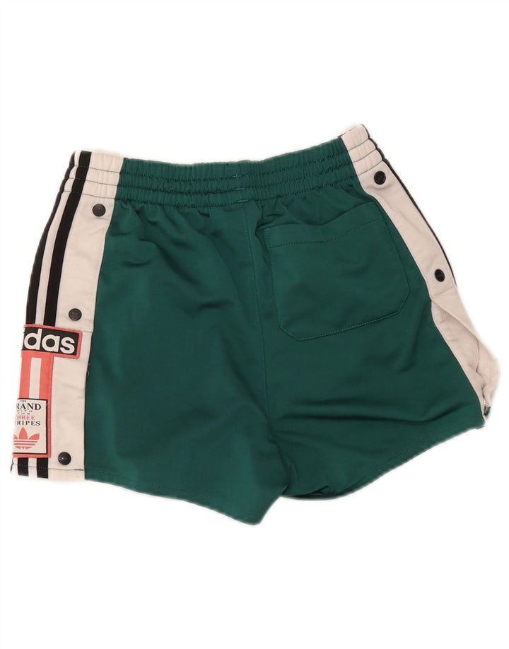 Adidas grafiske sportsshorts til kvinder mellemgrøn Colourblock Polyester