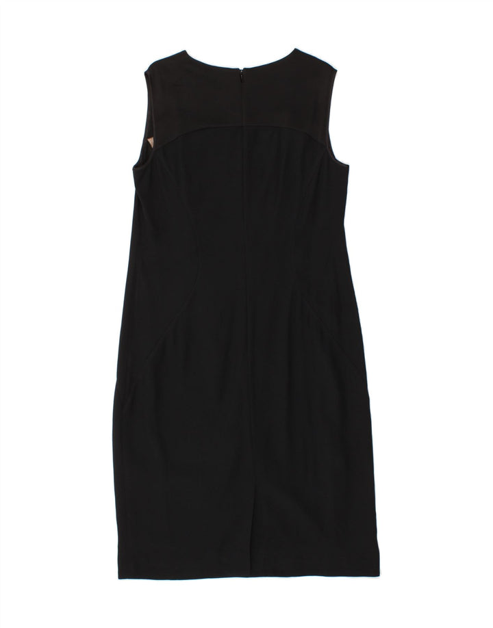 HUGO BOSS Womens Sleeveless Sheath Dress UK 12 Medium  Black Acetate Vintage Hugo Boss and Second-Hand Hugo Boss from Messina Hembry 