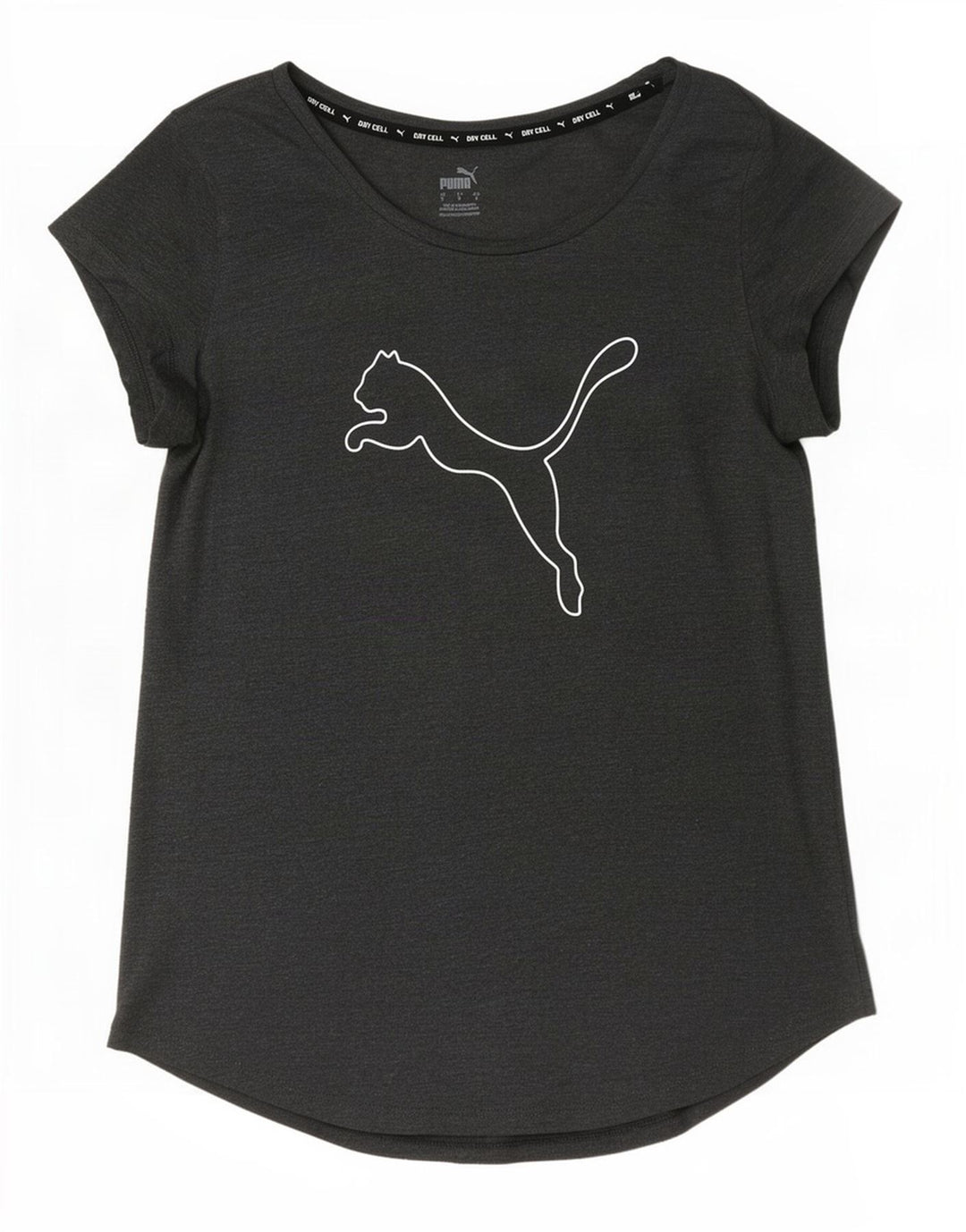 Puma Graphic T-Shirt Top UK 10 Small Grey