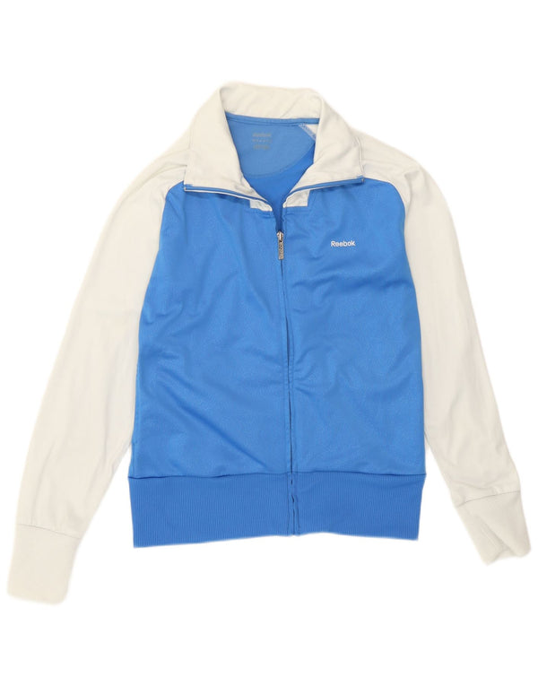 Reebok træningsdragt topjakke til kvinder UK 14 Medium Blue Colourblock Sports