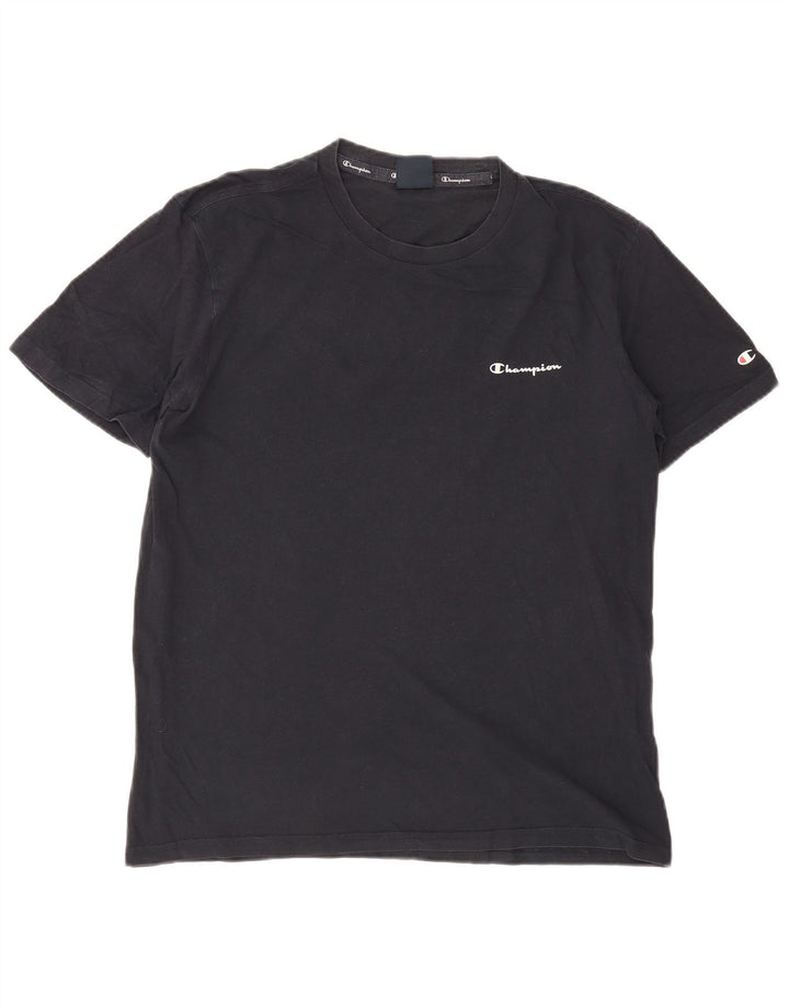 CHAMPION Herre T-Shirt Top Stor Marineblå Bomuld