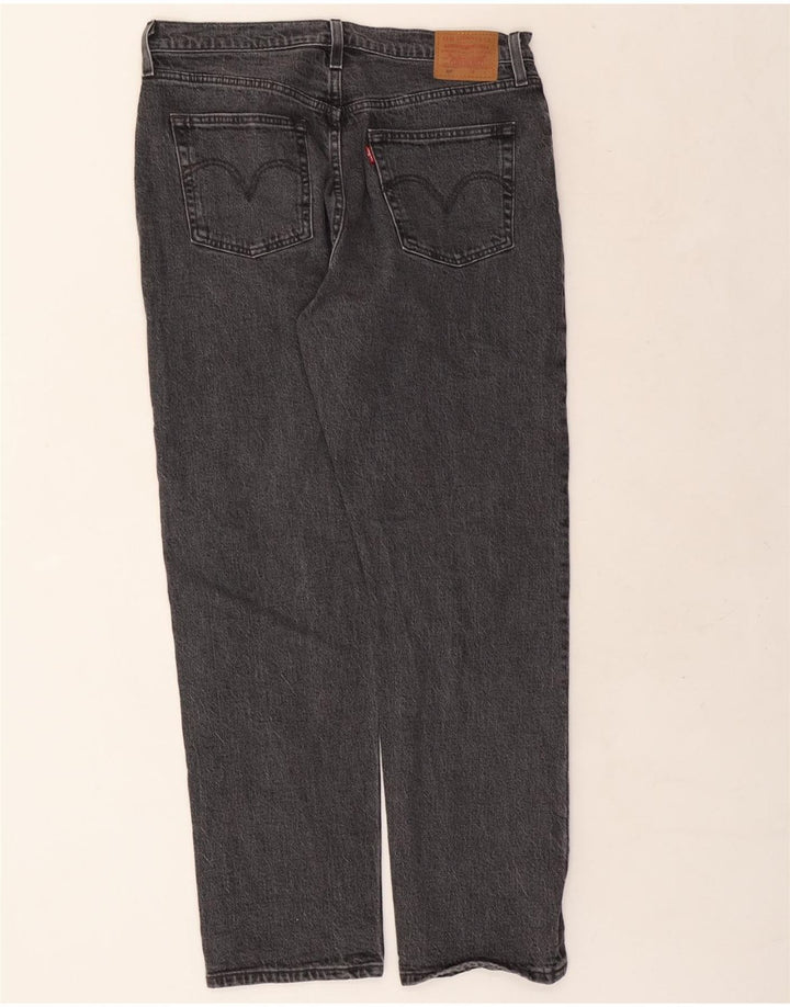 LEVI'S Dame 501 Straight Jeans W32 L30 Grå Bomuld