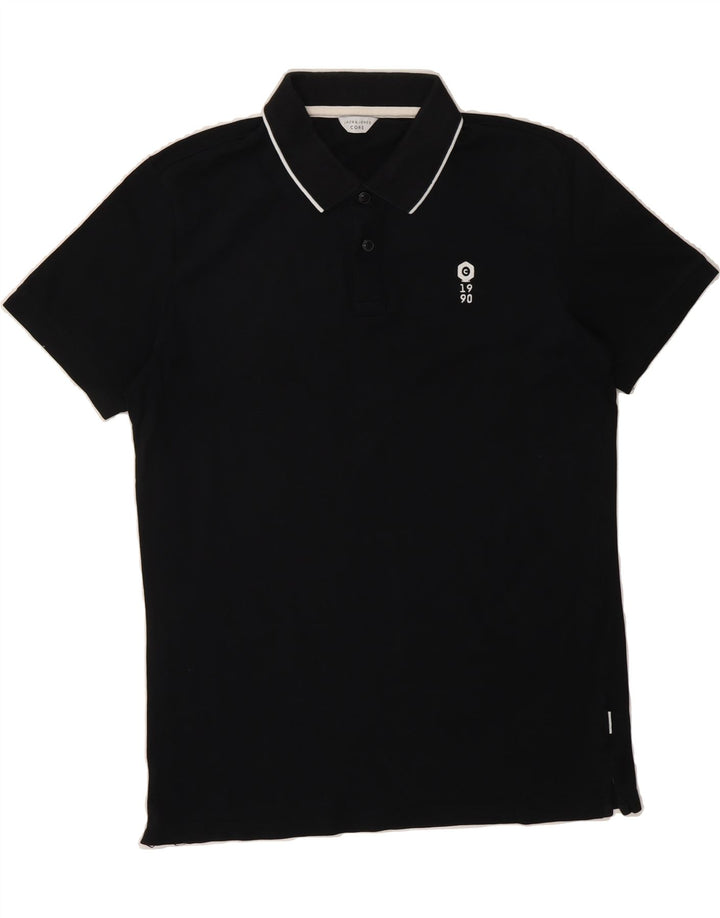 JACK & JONES Mens Polo Shirt Large Black Cotton Vintage Jack & Jones and Second-Hand Jack & Jones from Messina Hembry 