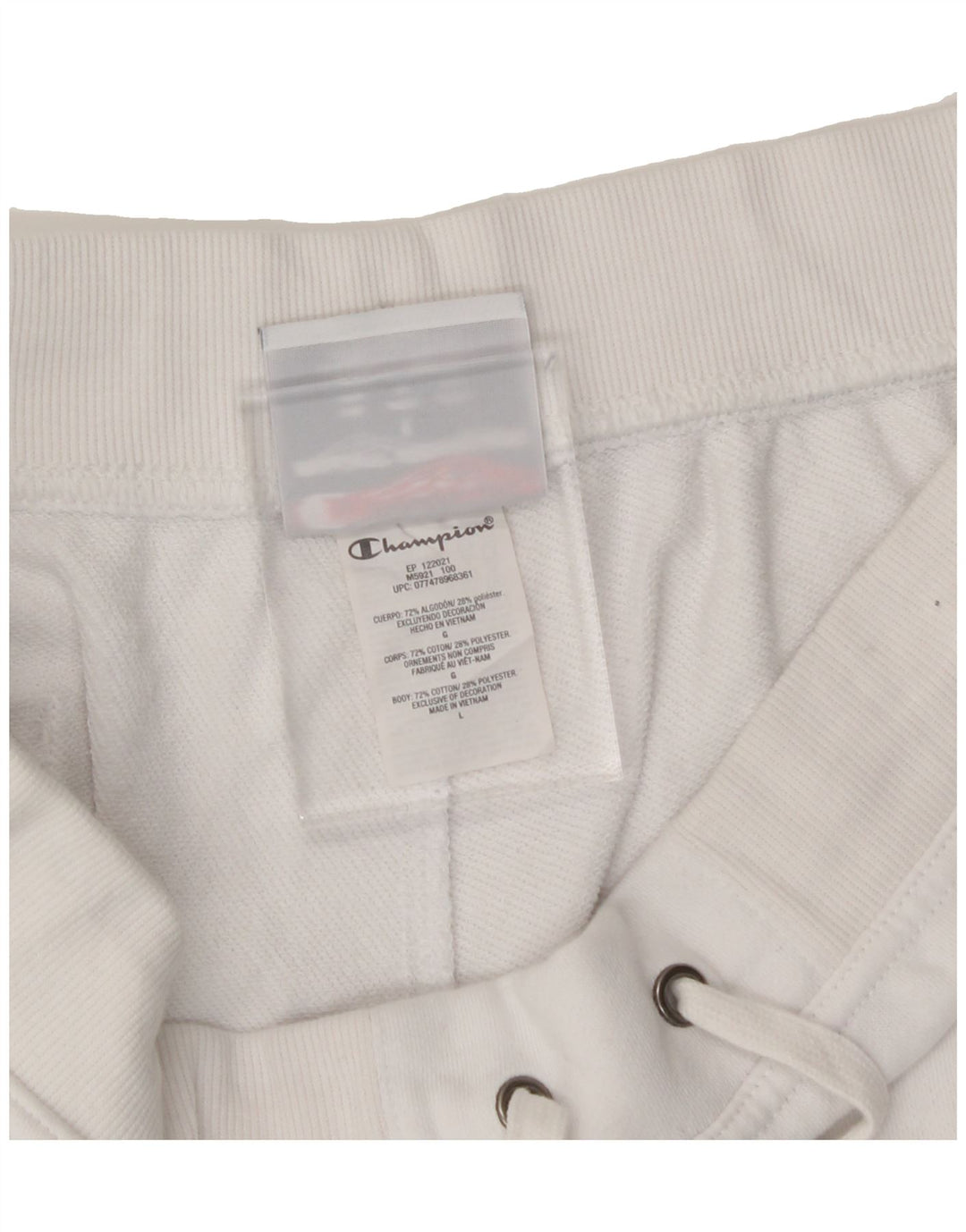 CHAMPION Womens Sport Shorts UK 14 Large White Cotton Vintage Champion and Second-Hand Champion from Messina Hembry 