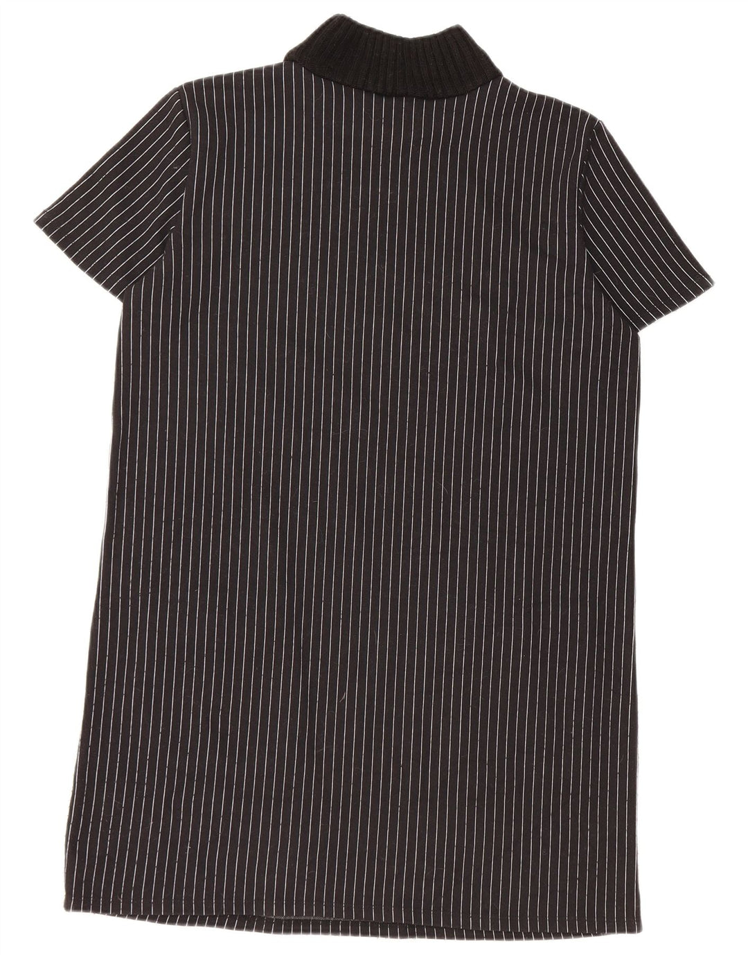Zara Womens Shift Dress UK 16 Large Black Pinstripe