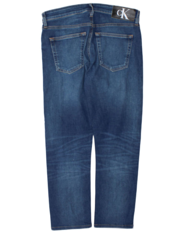 Calvin Klein Mens Straight Jeans W31 L27 Blue Cotton