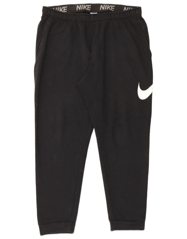 Nike Dame Dri Fit Grafisk træningsdragt Bukser Joggers UK 20 2XL Sort