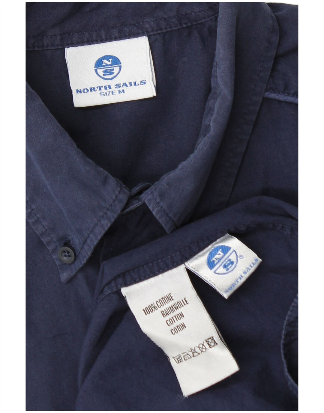 North Sails Herre kortærmet skjorte medium marineblå bomuld