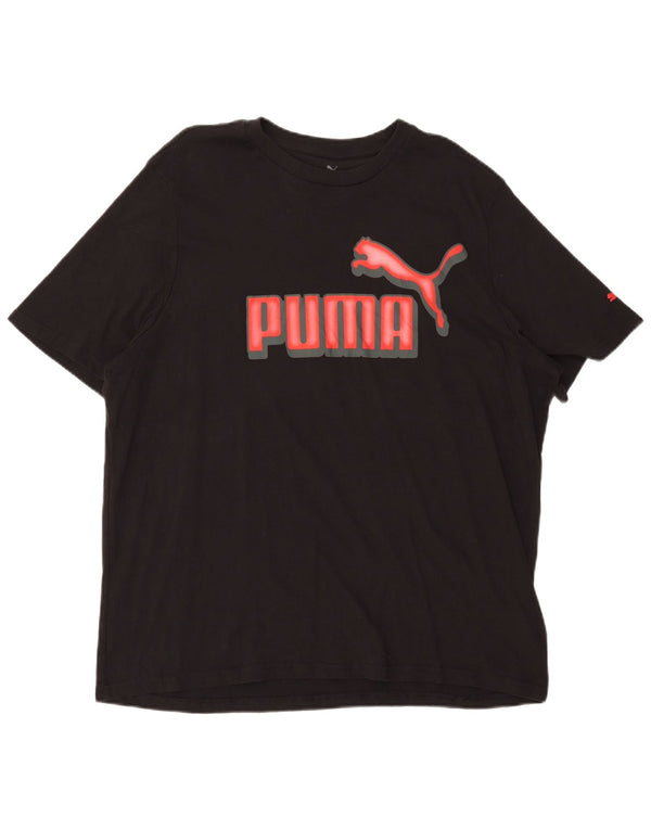 PUMA Herre grafisk T-shirt top XL sort bomuld