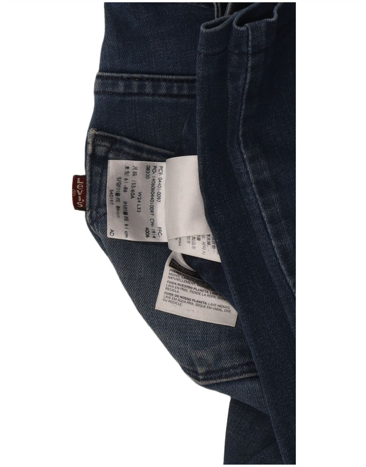 Levi's Dame Slight Curve Mid Rise Slim Jeans W24 L28 Blå Bomuld