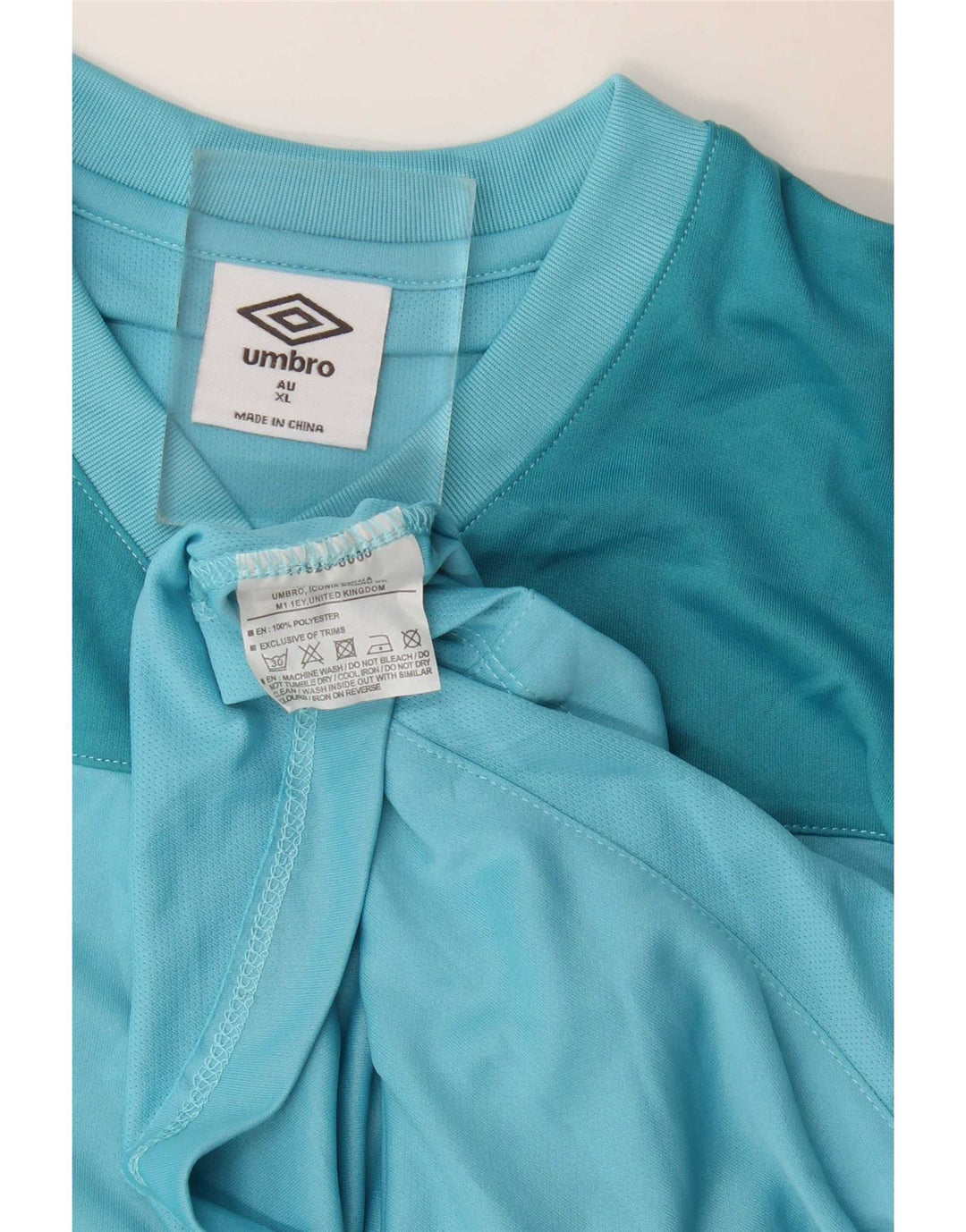 Umbro Herre Grafisk T-Shirt Top XL Blå Colourblock Polyester