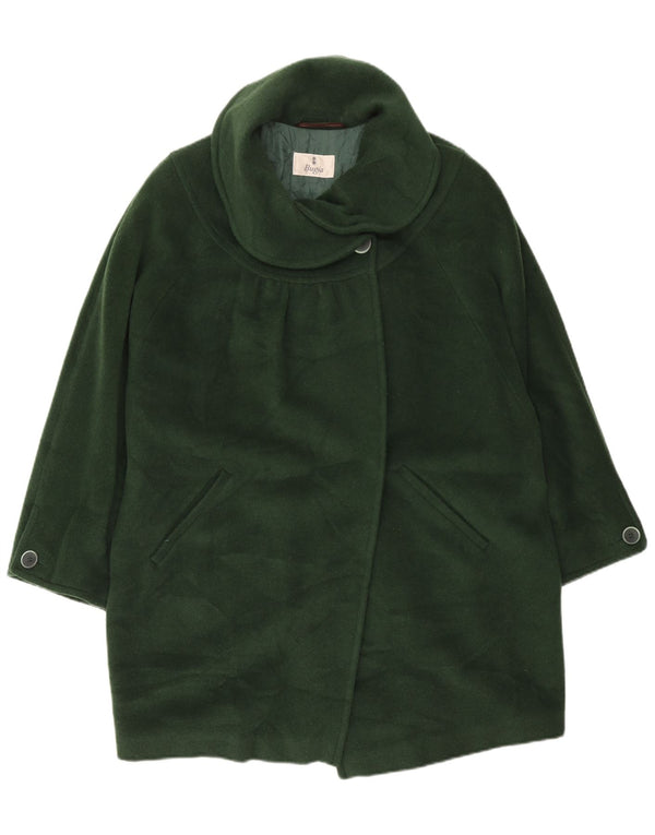 Vintage oversize overfrakke til kvinder UK 18 XL Grøn uld