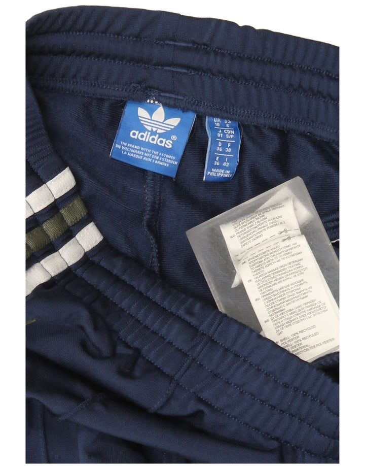 Adidas Dame træningsdragt Bukser UK 10 Small Navy Blue Polyester