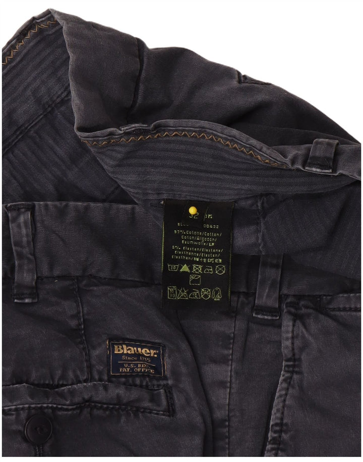 Blauer Herre Slim Chino Bukser W32 L33 Marineblå Bomuld