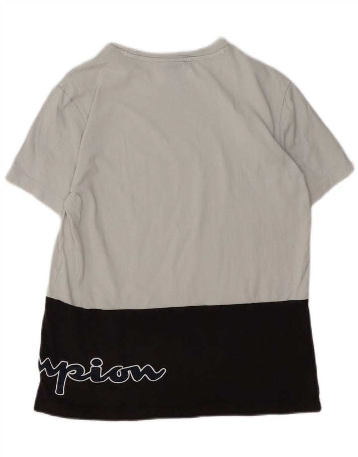 CHAMPION Herre grafisk T-shirt Top Lille Sort Colourblock