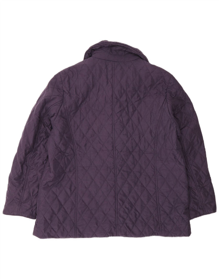 Marks & Spencer Quiltet jakke til kvinder UK 16 Stor lilla polyester