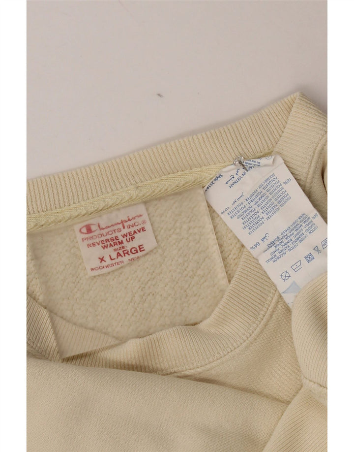 Champion Herre Sweatshirt Jumper XL Beige Bomuld