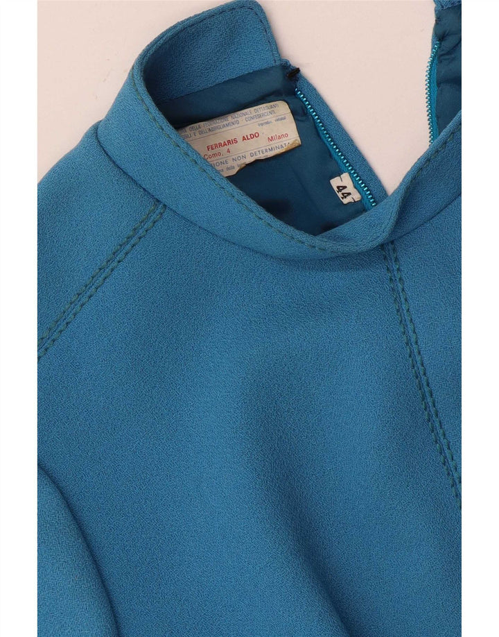 Vintage dameskedekjole IT 44 Medium Blue