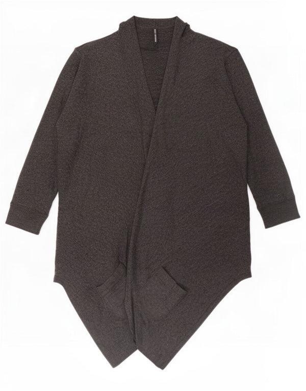 Marks & Spencer Dame Asymmetrisk Cardigan Sweater UK 14 Medium Grey