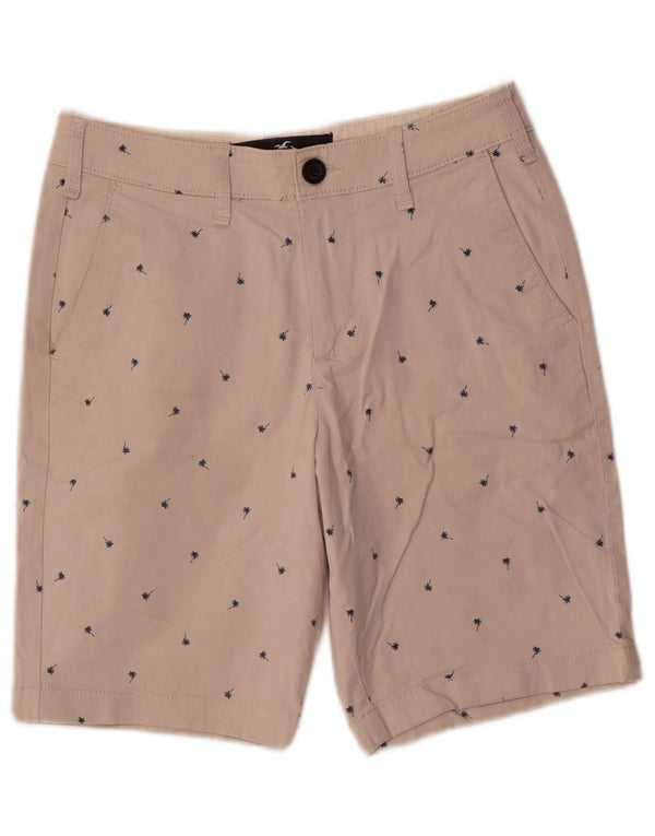 Hollister Herre Regular Chino Shorts W26 Small Beige Floral Bomuld