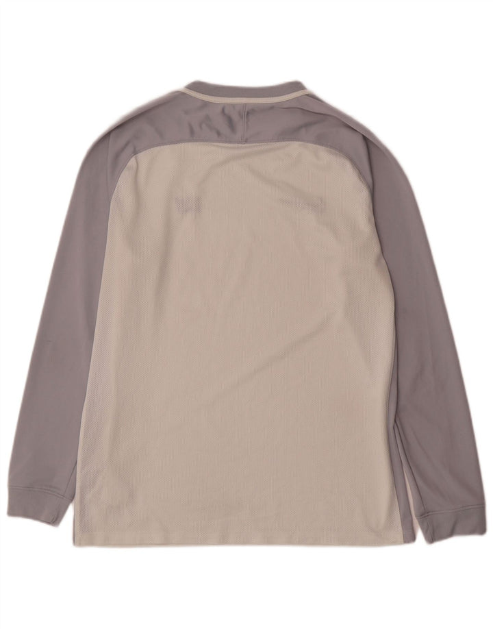 Nike Herre Dri Fit Grafisk Top Langærmet Stor hvid Colourblock Polyester