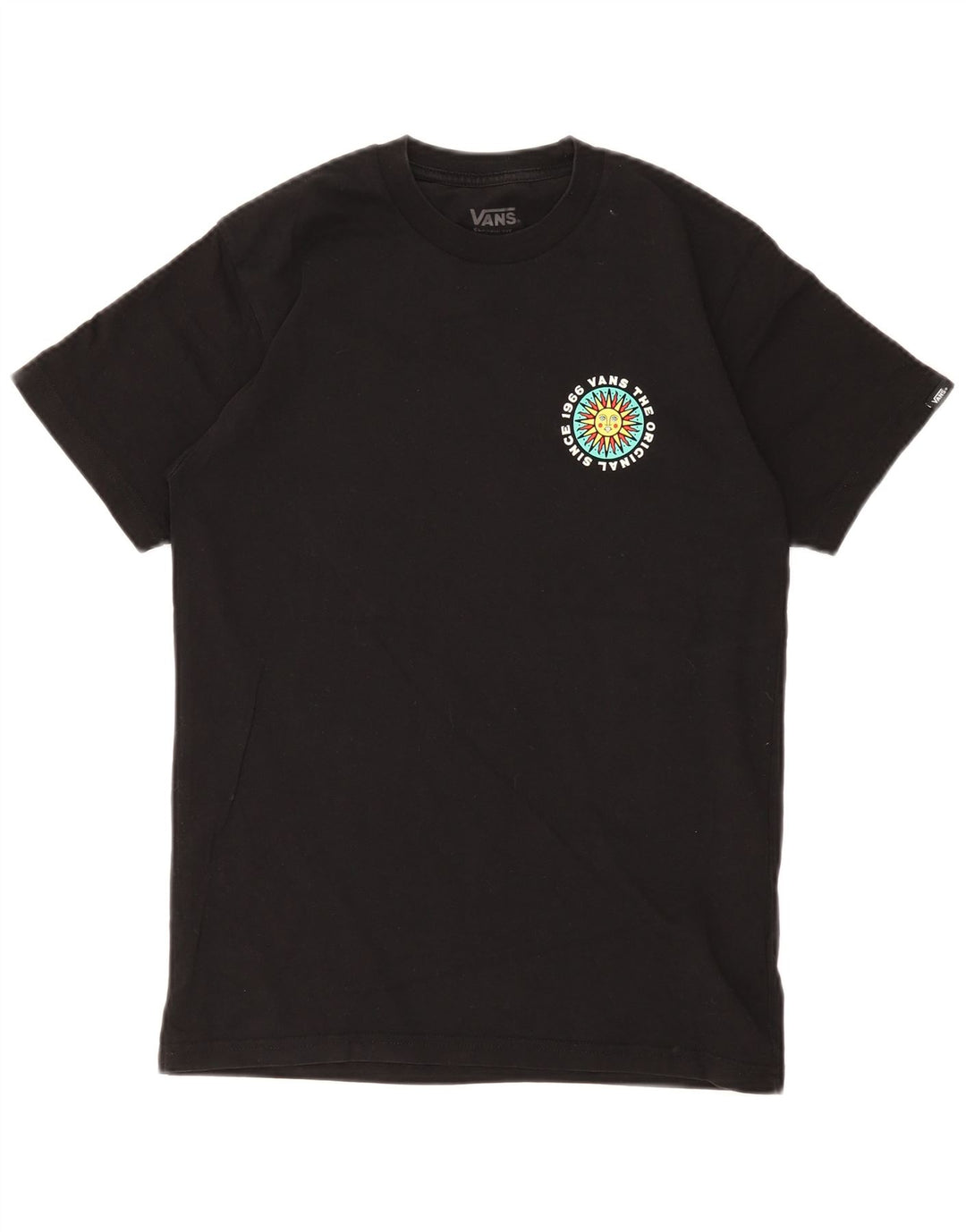 Vans Herre Classic Fit Grafisk T-Shirt Top Lille Sort Bomuld