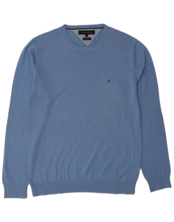 TOMMY HILFIGER Mens Crew Neck Jumper Sweater Medium Blue