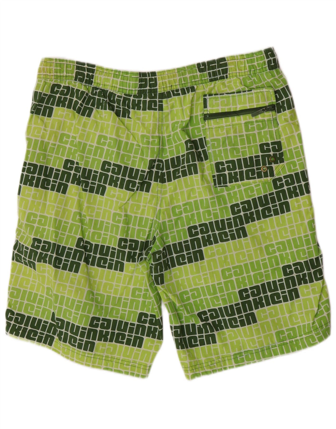 Calvin Klein Herre grafiske badeshorts Stor grøn nylon