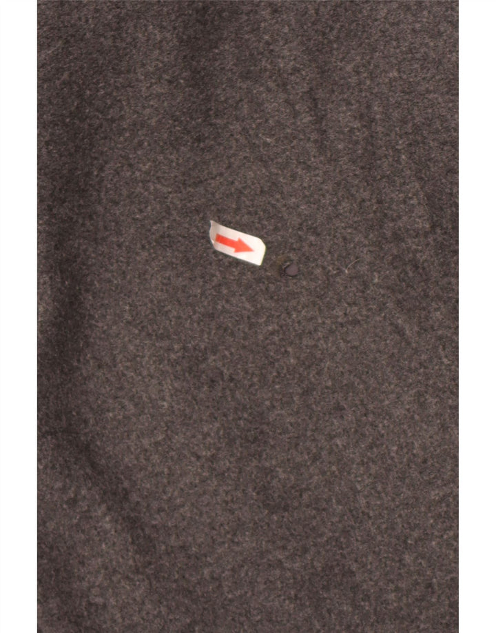 Zara Dame Dobbeltradet Frakke UK 14 Medium Grey Polyester
