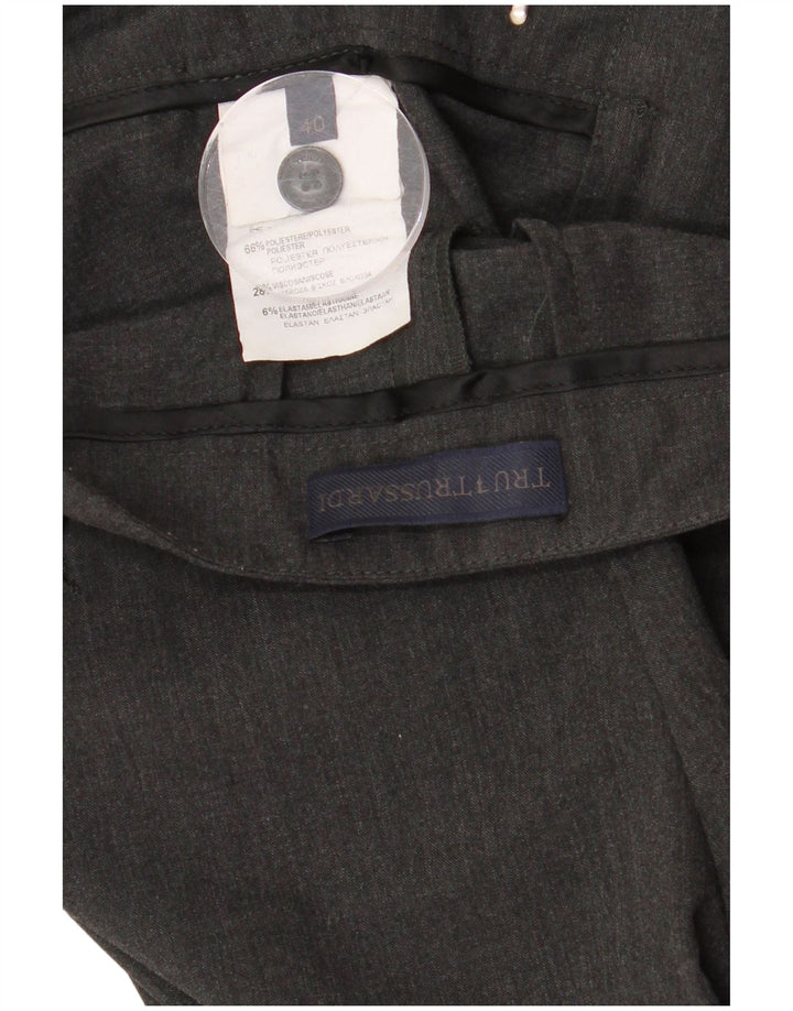 Trussardi Dame Slim Suit Bukser IT 40 Small W30 L27 Grå Polyester