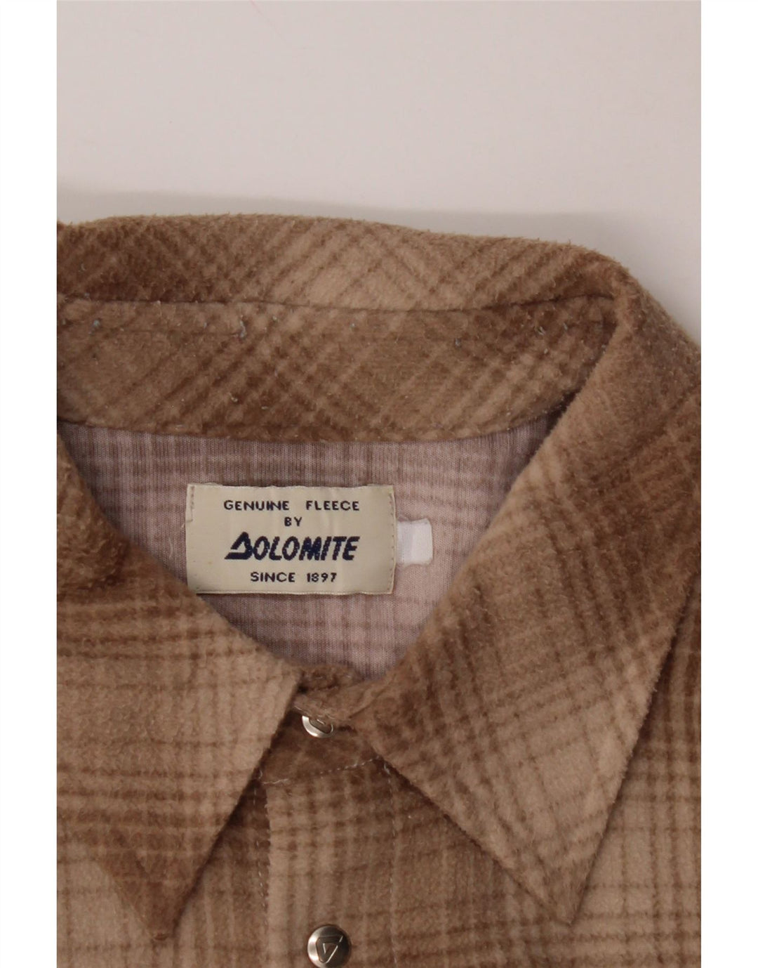 DOLOMITE Herre flannelskjorte Stor beige ternet