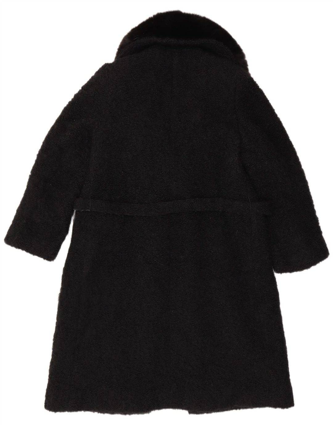 VINTAGE Åben overfrakke til kvinder UK 12 Medium Sort