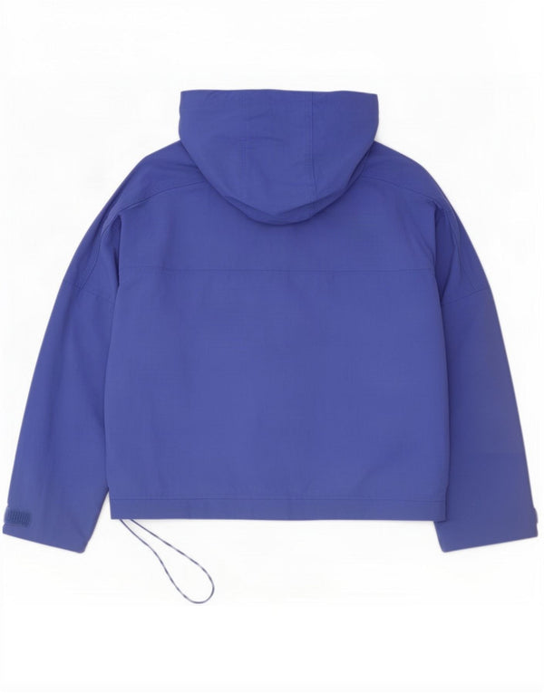 Patagonia Dame Hætte Oversized Regnjakke UK 6 XS Blå Nylon