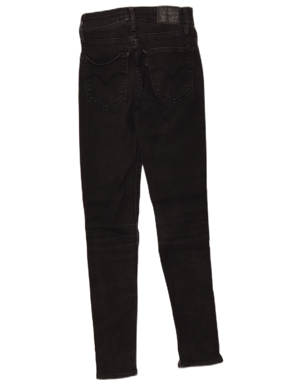 LEVI'S Girls 721 Skinny Jeans med høj talje 5-6 år W23 L26 Sort