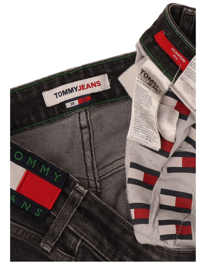 Tommy Hilfiger Herre Slim Jeans W38 L32 Grå Bomuld