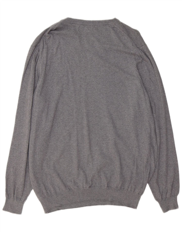 LYLE & SCOTT Herre Boat Neck Jumper Sweater 2XL Grå Bomuld