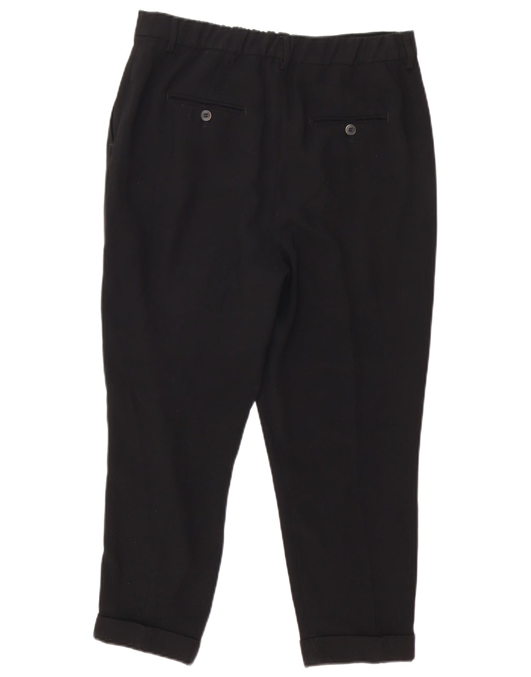 Zara Dame tilspidsede Capri Bukser Medium W30 L23 Sort