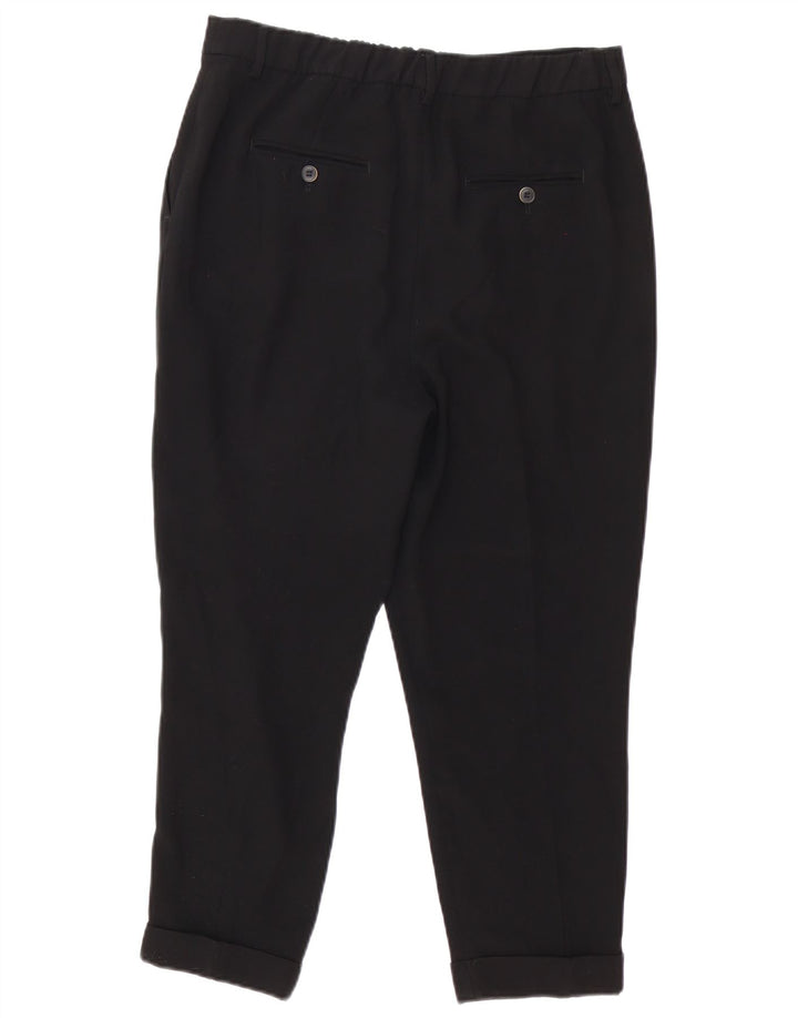 Zara Dame tilspidsede Capri Bukser Medium W30 L23 Sort
