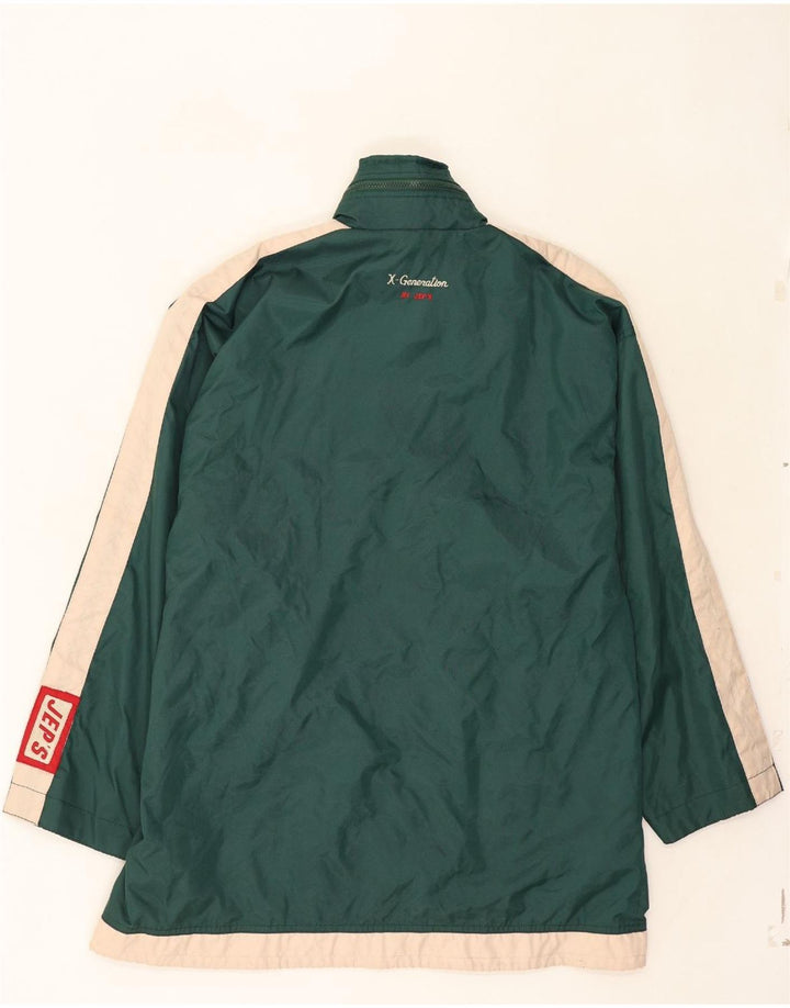 JEP'S Mens Graphic Raincoat UK 42 XL Green Colourblock Polyamide Vintage Jep's and Second-Hand Jep's from Messina Hembry 