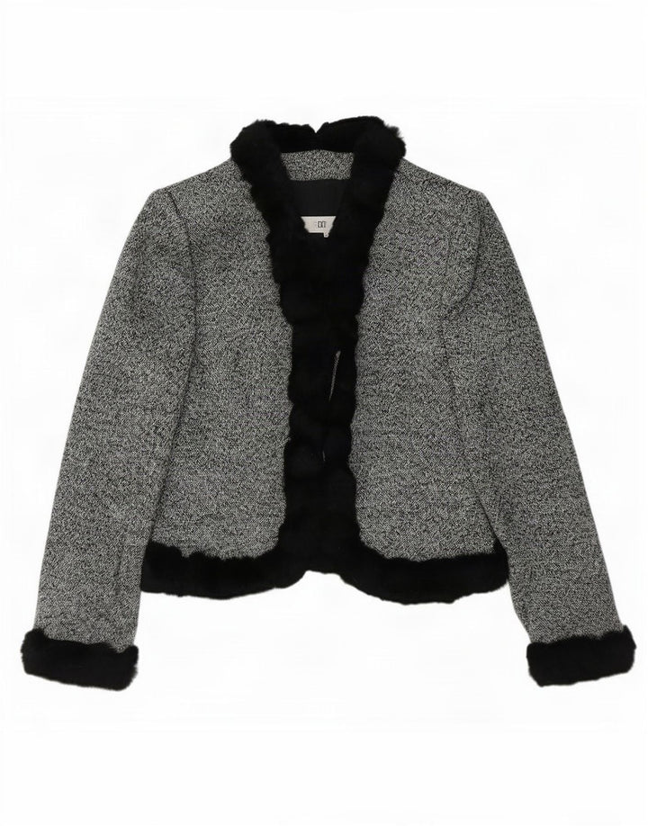 Gai Mattiolo Dame Blazer Jacket IT 44 Medium Grå Uld