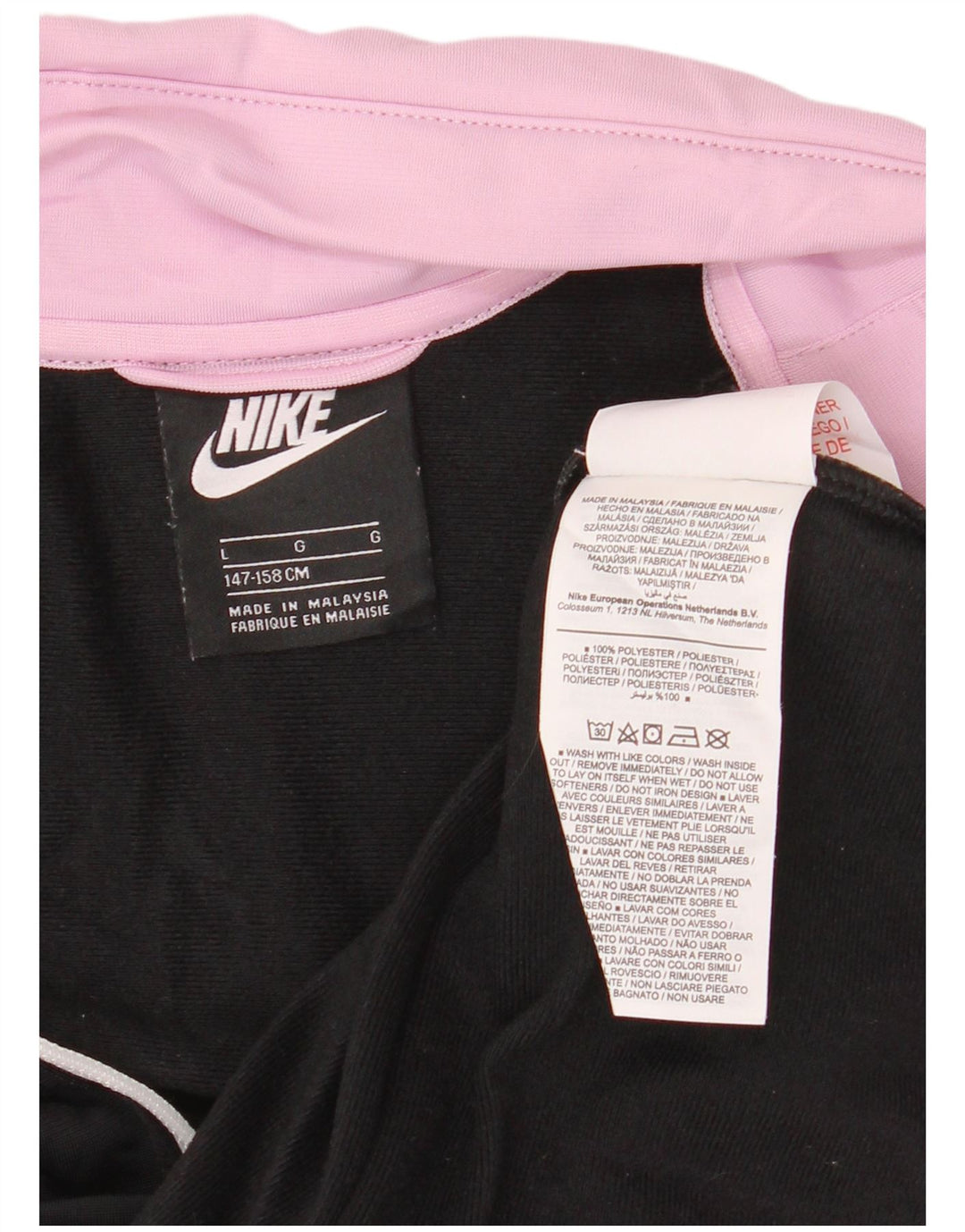 Nike Træningsdragt Topjakke til drenge 12-13 år Stor Pink Colourblock Polyester