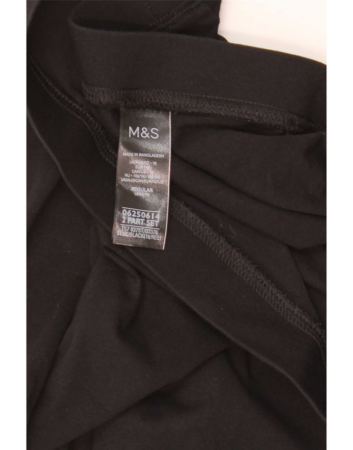 Marks & Spencer Dame Leggings UK 18 XL Sort Bomuld