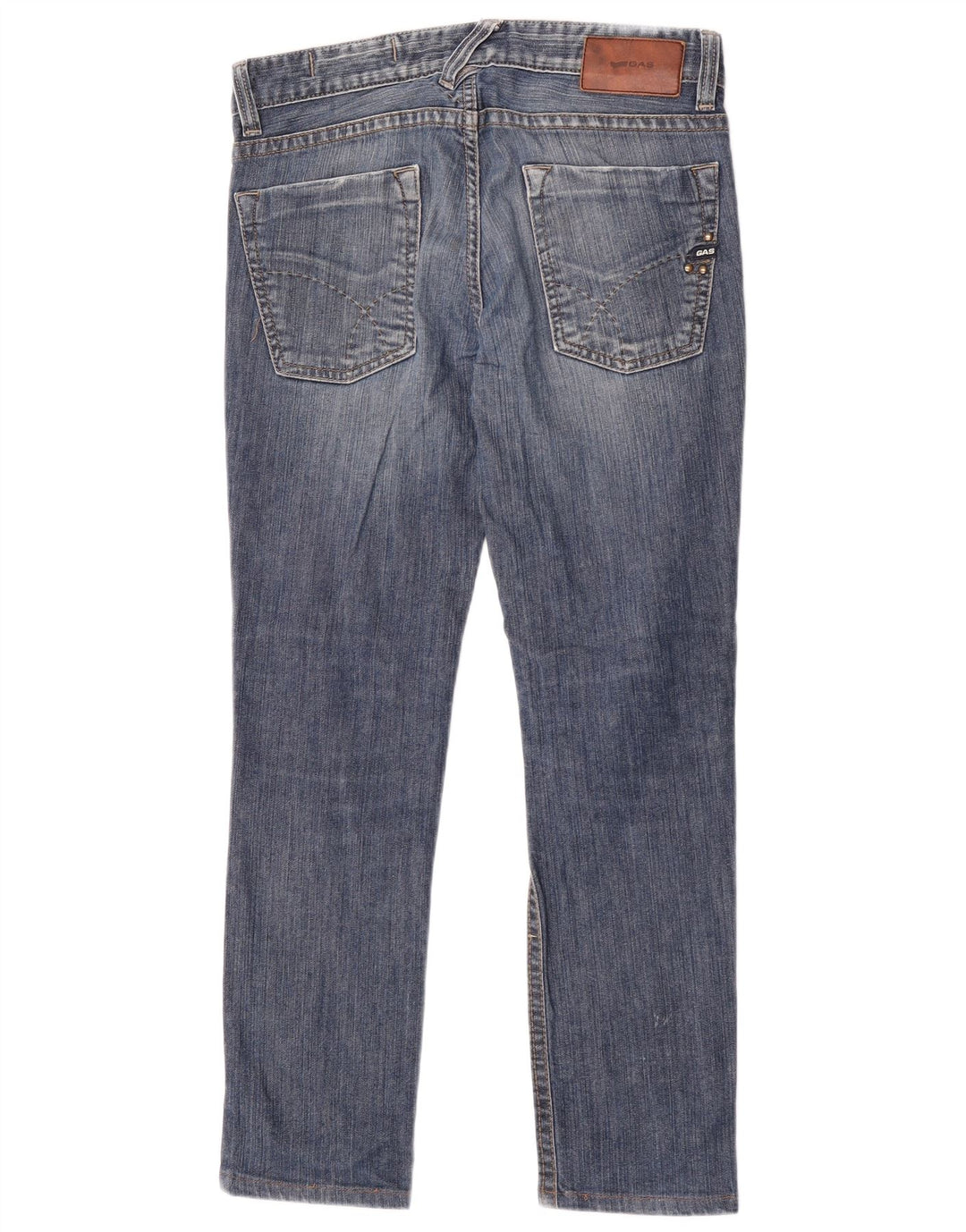 Gas Straight Jeans til mænd W31 L28 Marineblå bomuld