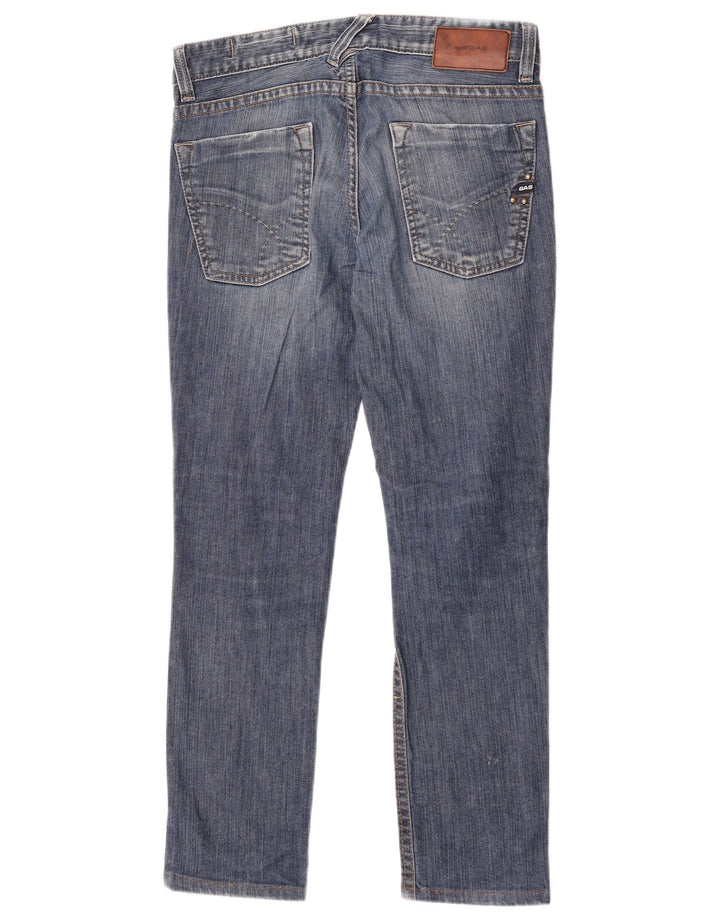 Gas Straight Jeans til mænd W31 L28 Marineblå bomuld