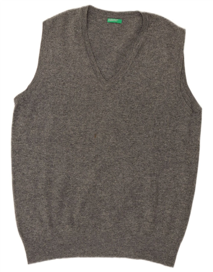 Benetton Herre Vest Tank Top Medium Grå