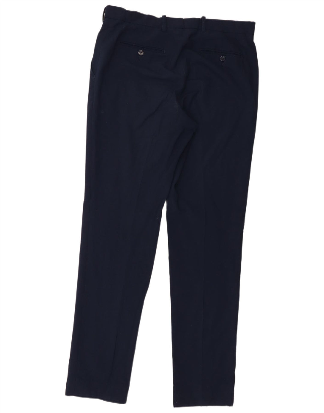 Marks & Spencer Straight Suit Bukser til mænd W34 L33 Marineblå uld