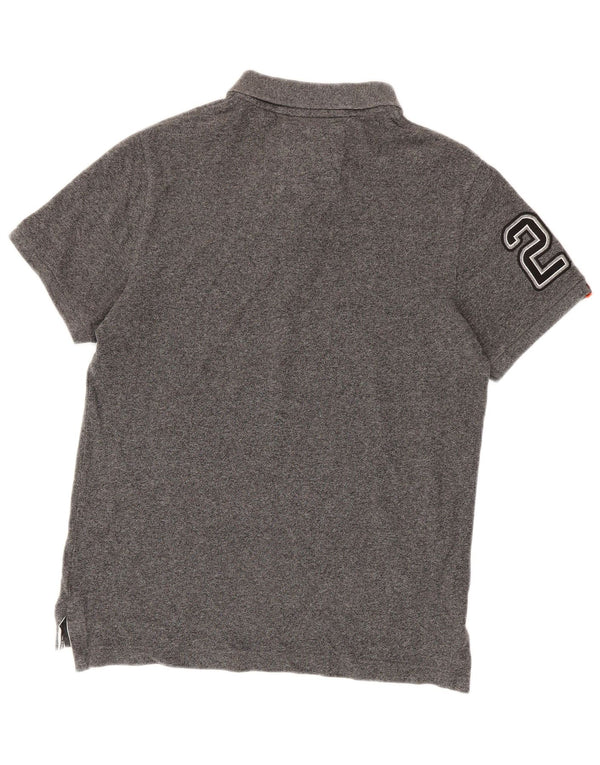 Superdry grafisk poloshirt til mænd XL grå bomuld