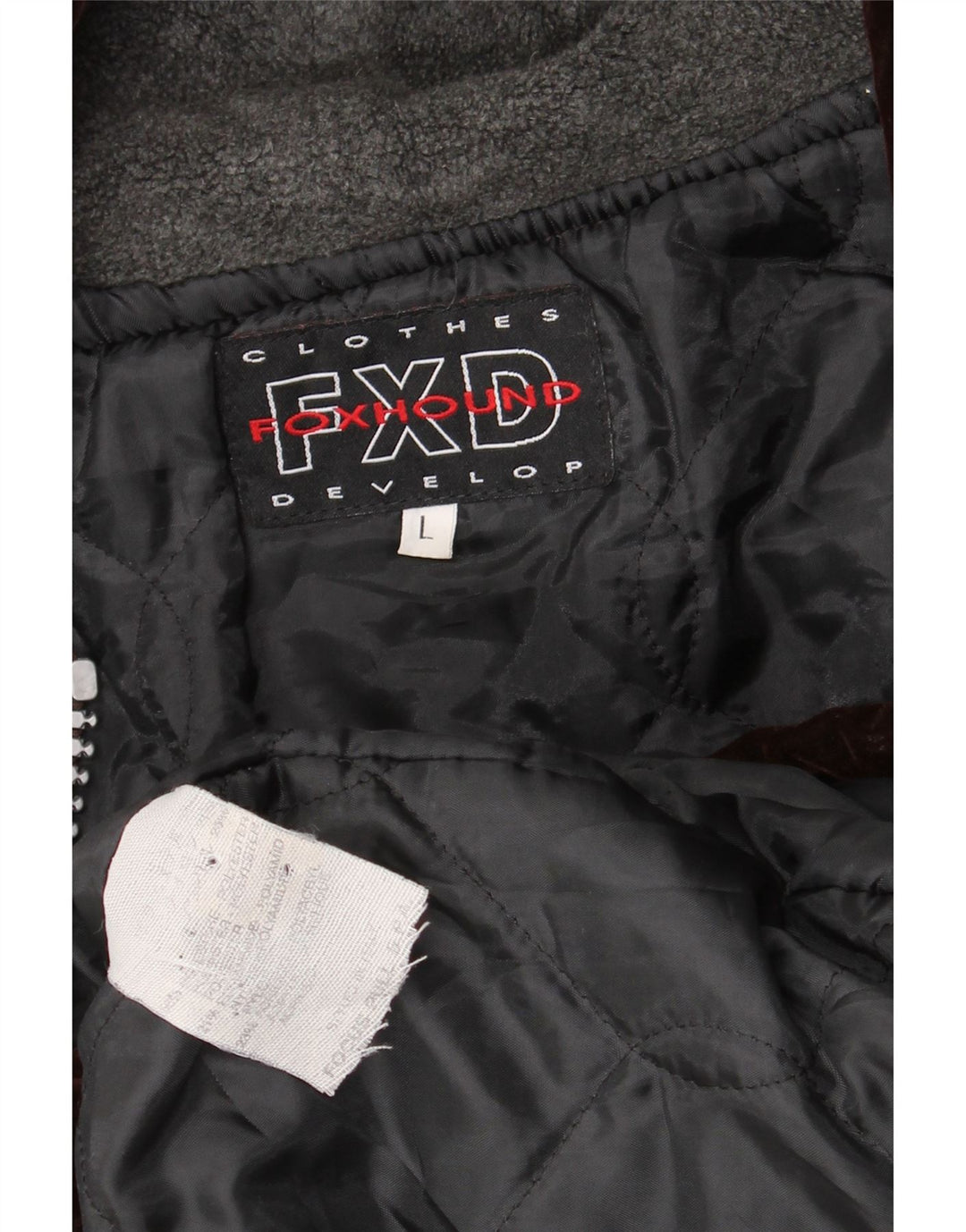 Foxhound Herre Hooded Bomber Jacket UK 40 Large Brown Colourblock Polyester